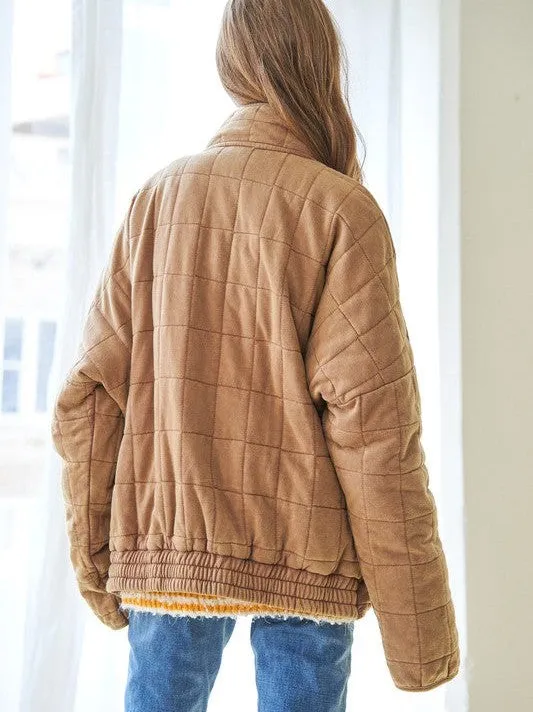 Quilted Luxury Soft and Comfy Zip Shacket