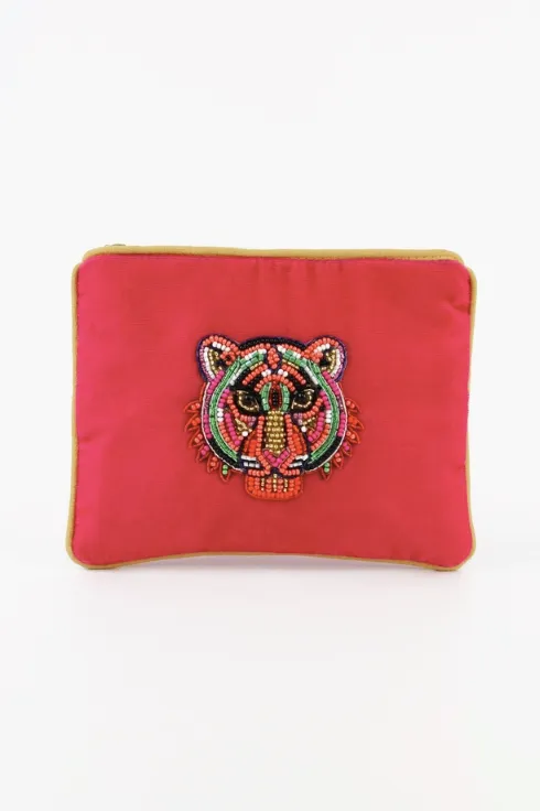 Rainbow TIger Small Velvet Purse