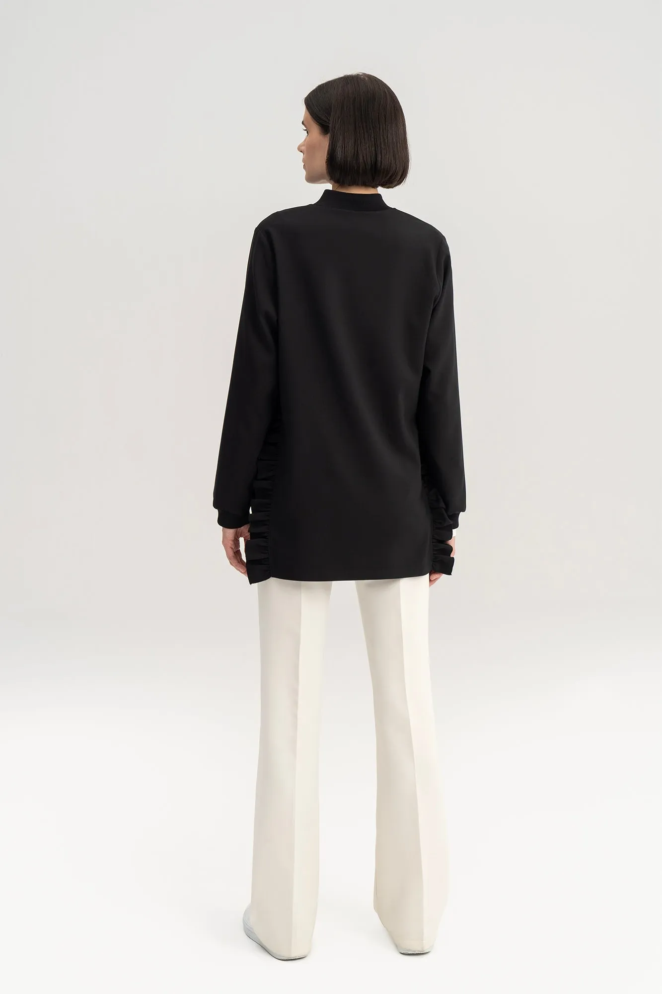 RUFFLED THIN CREPE JACKET