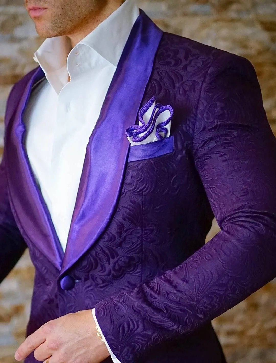 S by Sebastian Midnight Plum Paisley Dinner Jacket