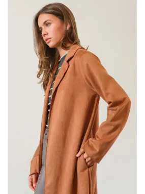 Sadie Open Front Suede Jacket