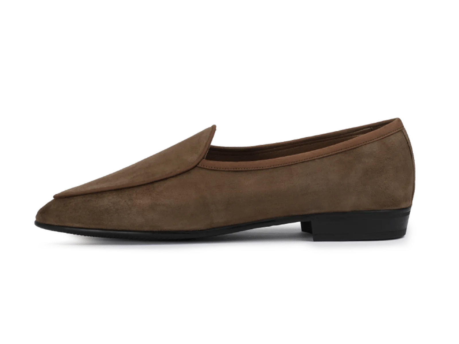 Sagan Classic Loafers in Olivine Green Asteria Suede with Rubber Sole