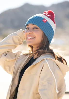 Schrader Pom Beanie - Red / Blue