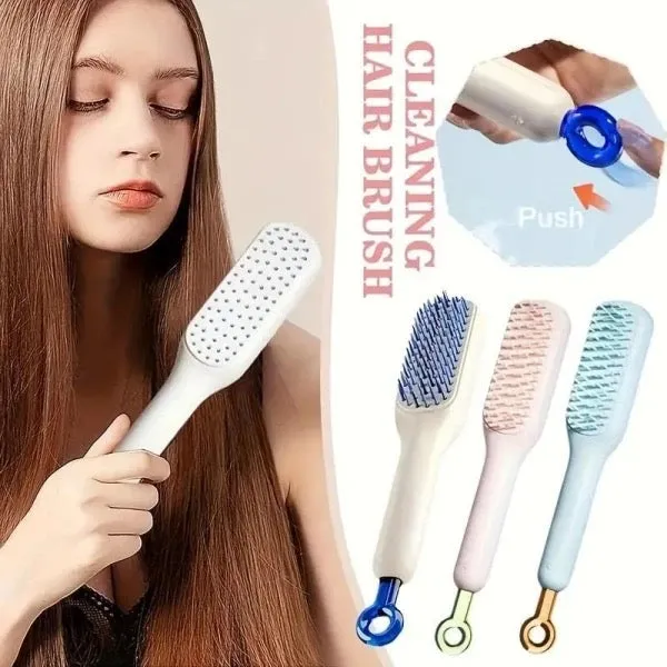 Self Cleaning Hair Brush Massage Anti-static Hair Smoothing and Styling Tool