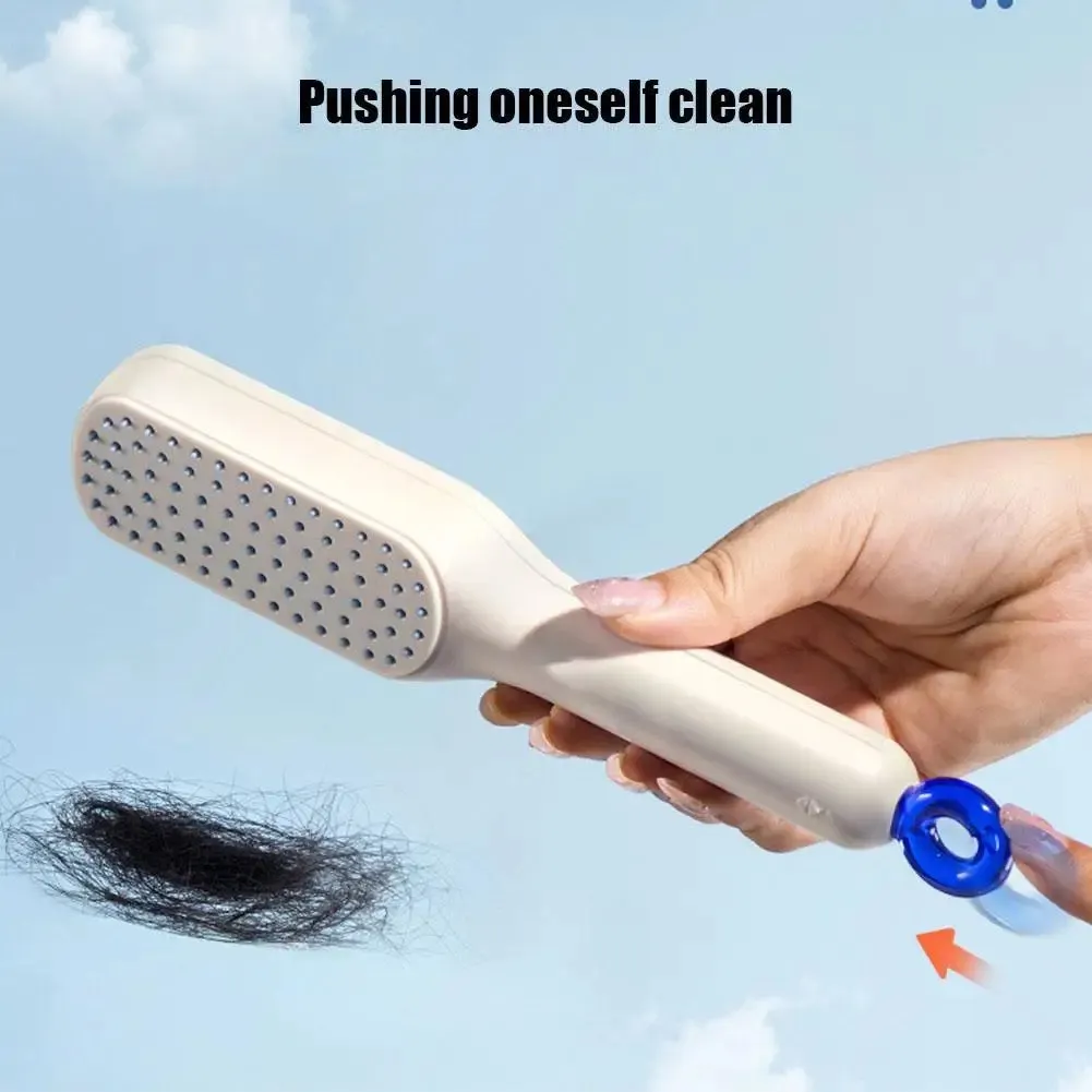 Self Cleaning Hair Brush Massage Anti-static Hair Smoothing and Styling Tool