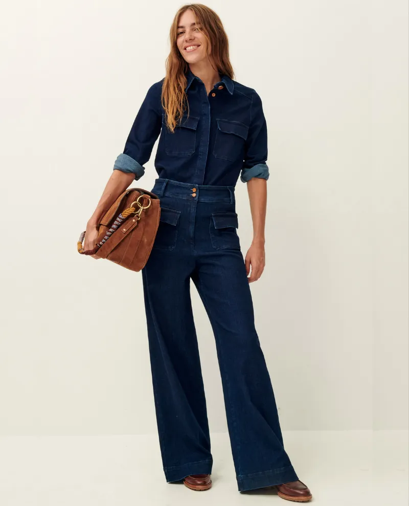 Sessun Manhattan Blue Wide Leg Jeans