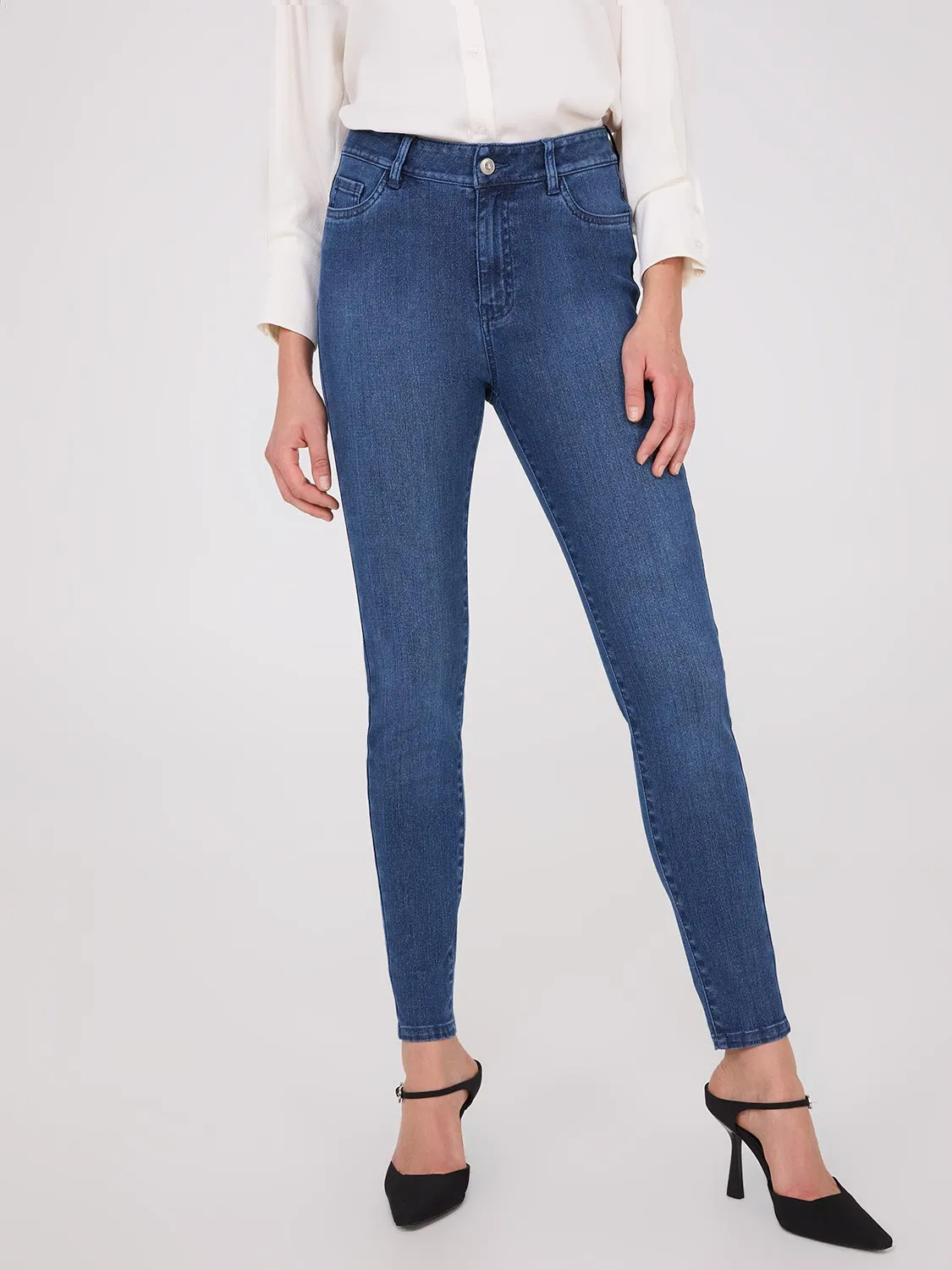 Shimmer Skinny Leg Jeans