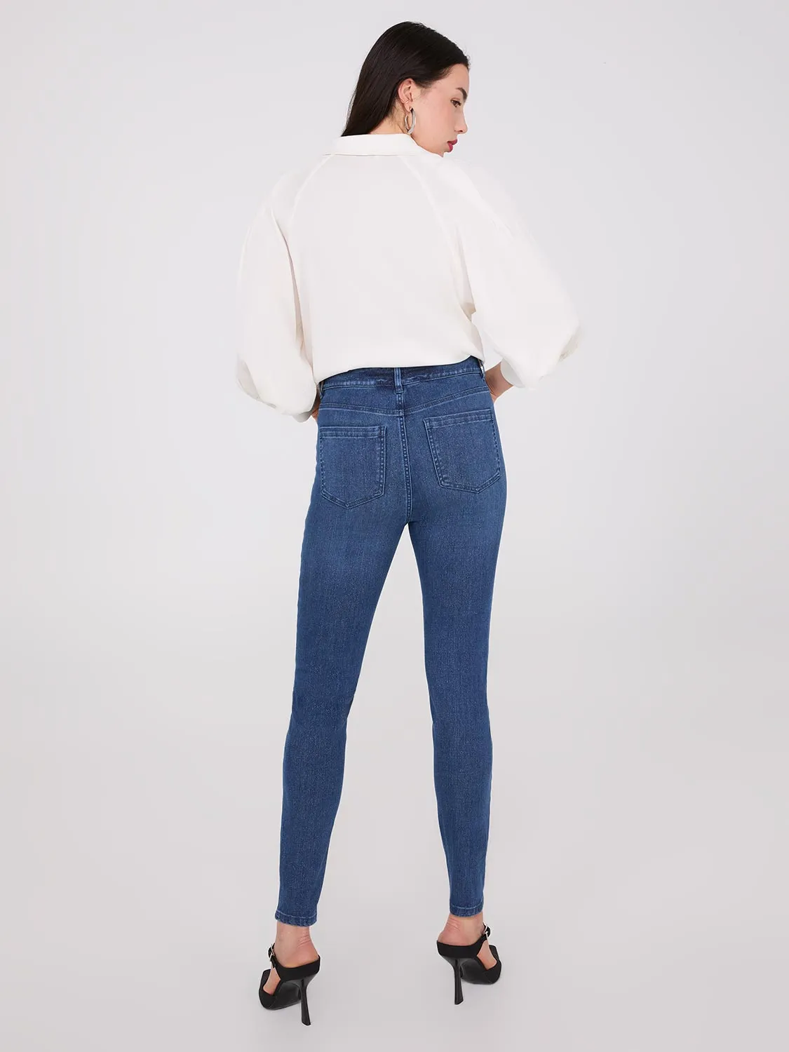 Shimmer Skinny Leg Jeans