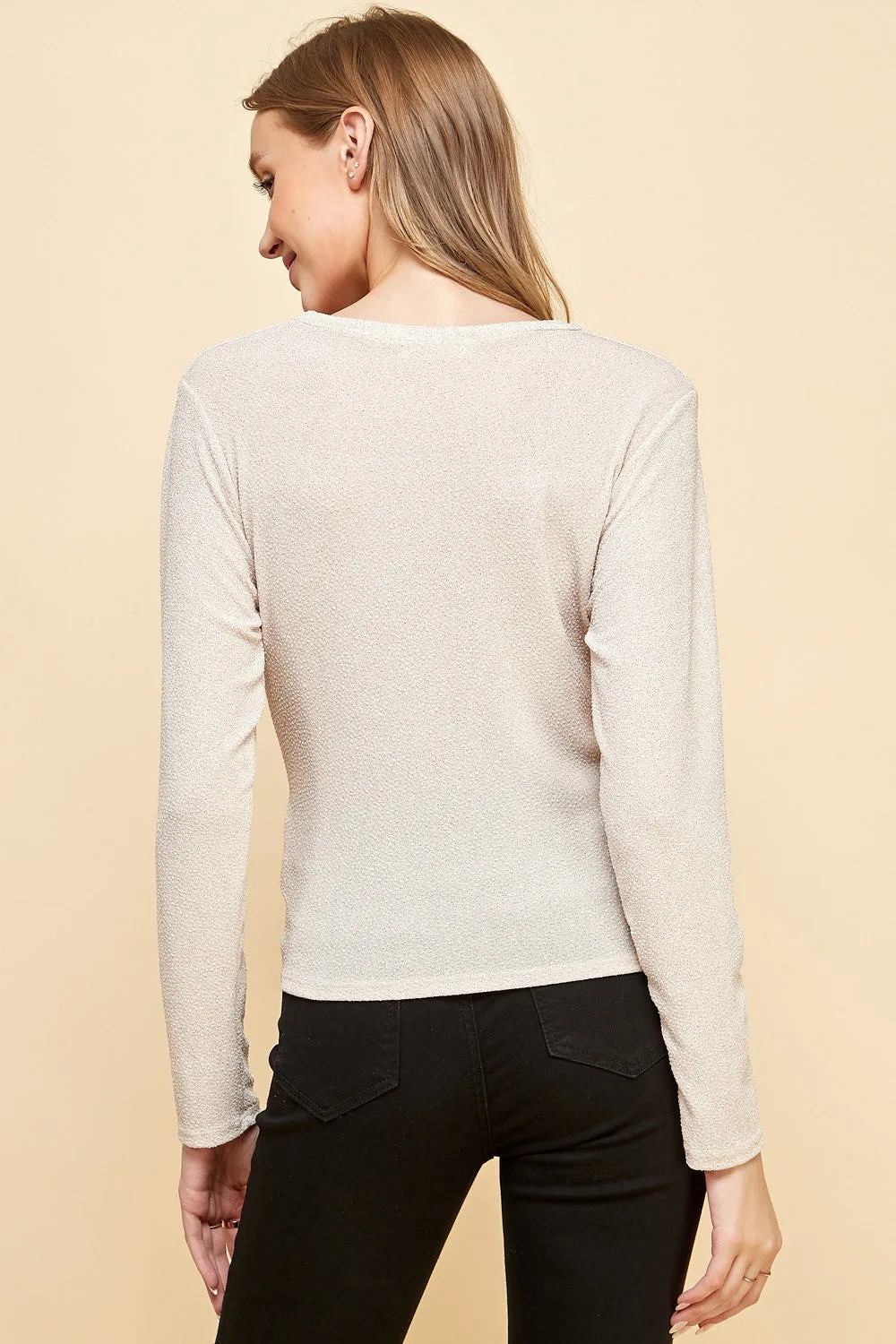 Shimmery Long Sleeve Top | FINAL SALE