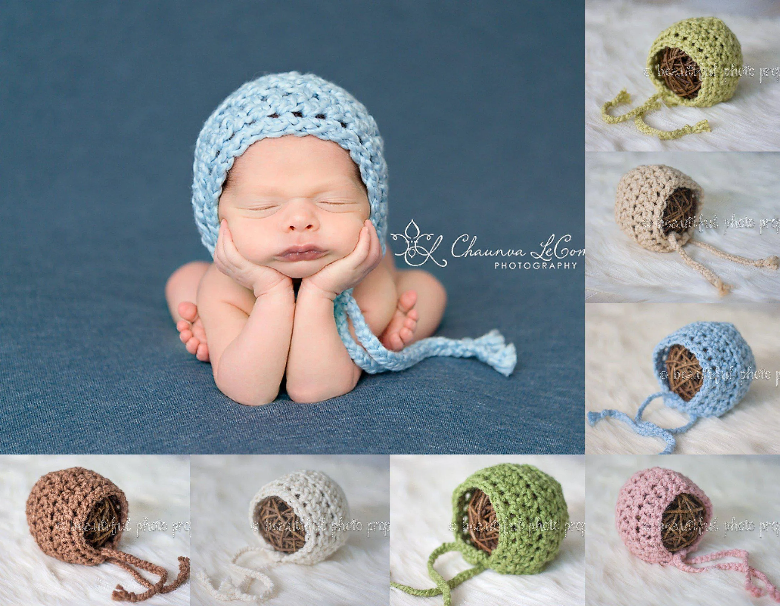 Simply Cotton Baby Bonnet in Pecan