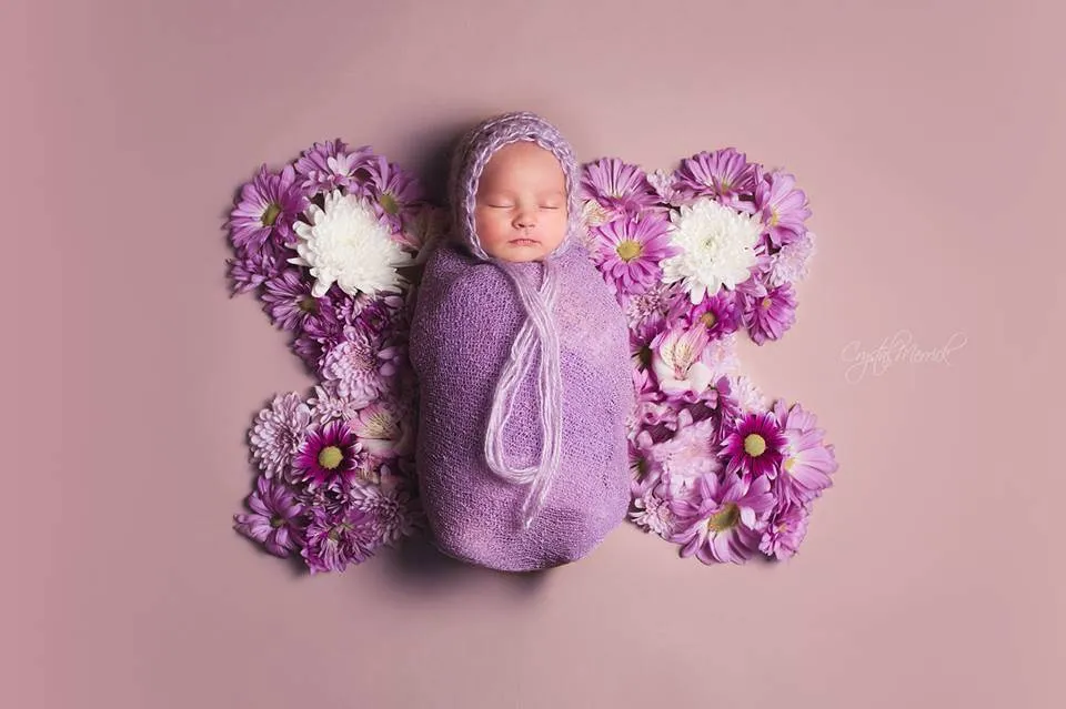 Simply Mohair Baby Bonnet Hat Lavender