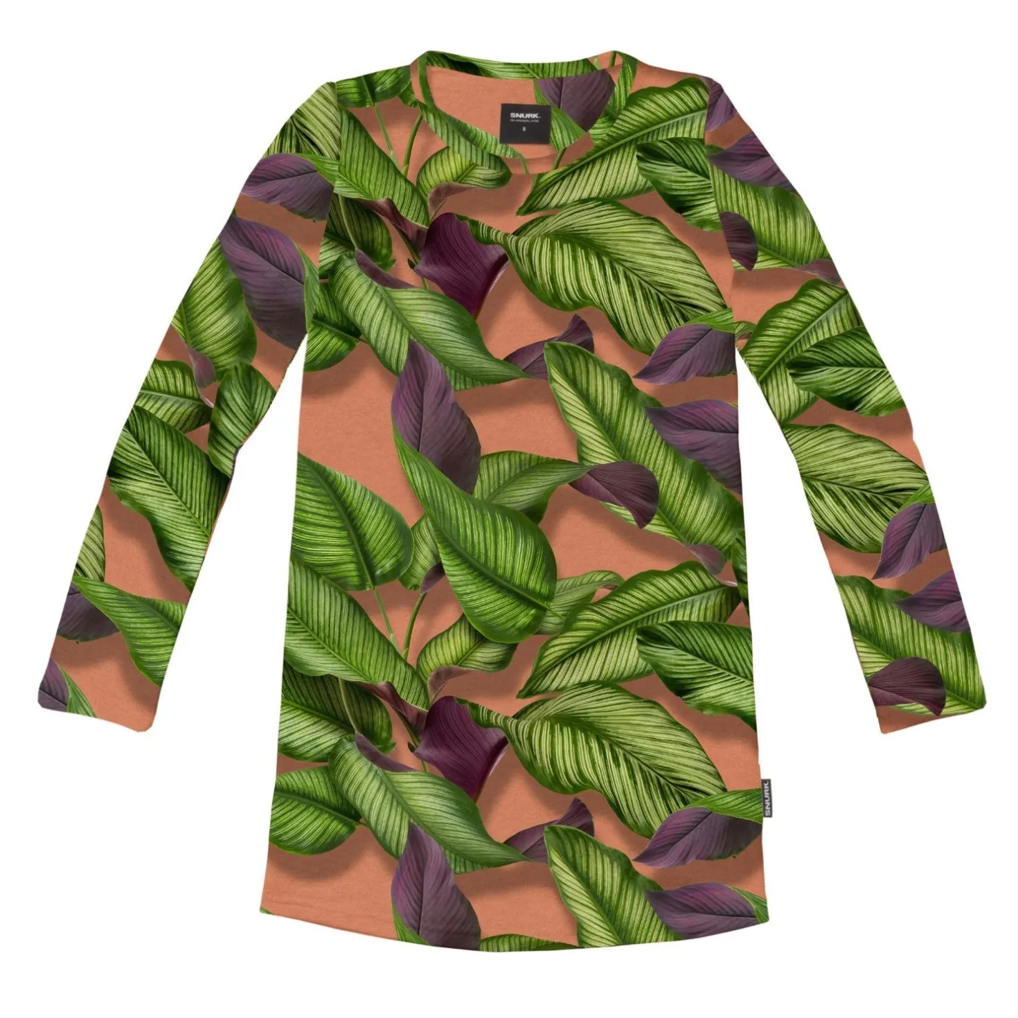 SNURK Fresh Leaves Long Sleeve Dress Women