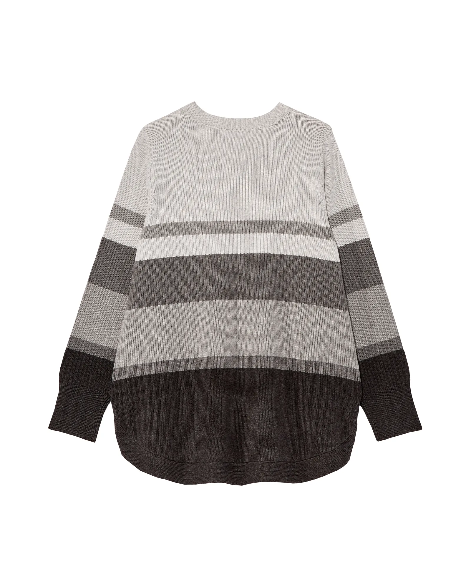 Sophie Cotton Sweater | Charcoal Grey / Light Grey