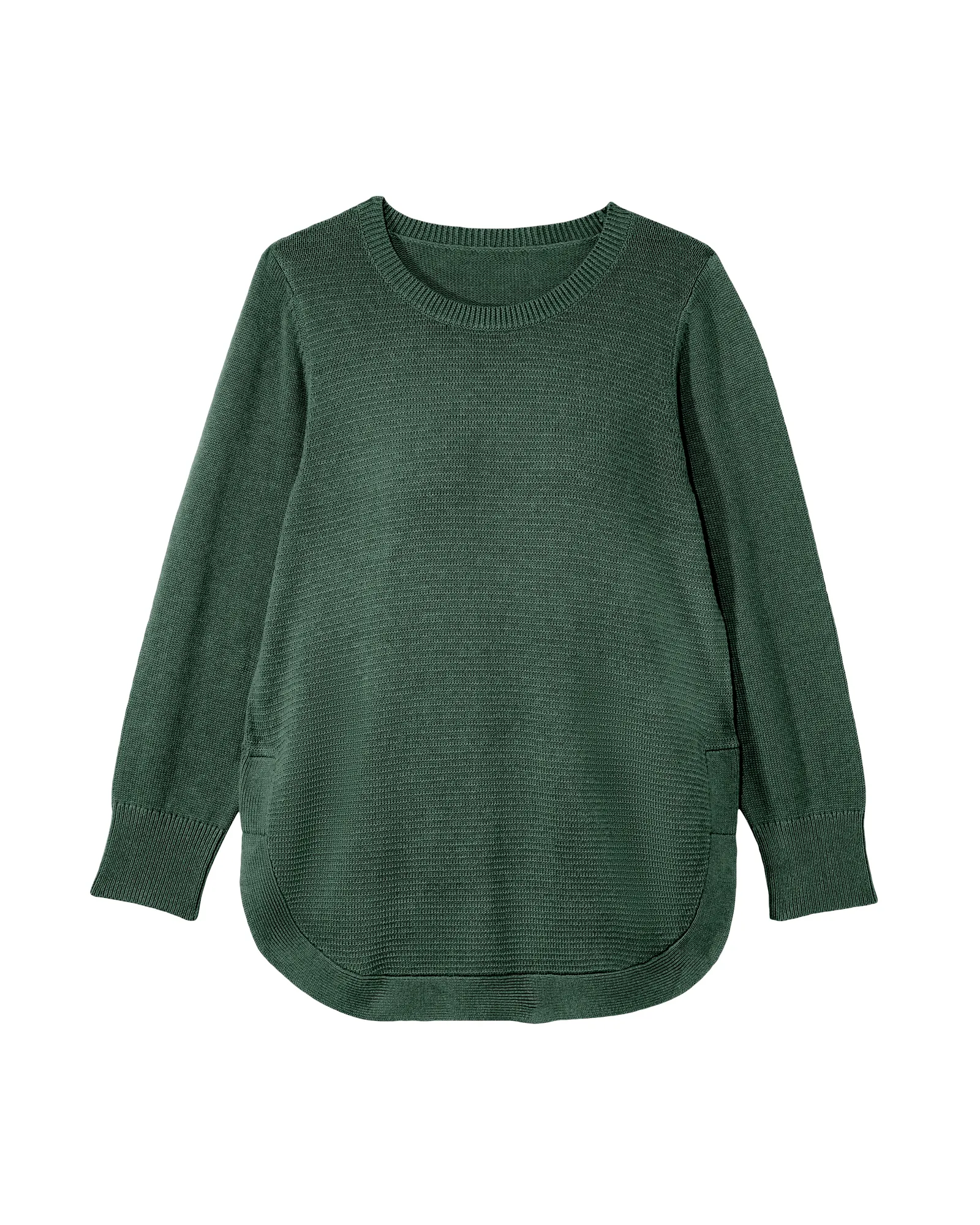 Sophie Cotton Sweater | Forest Green