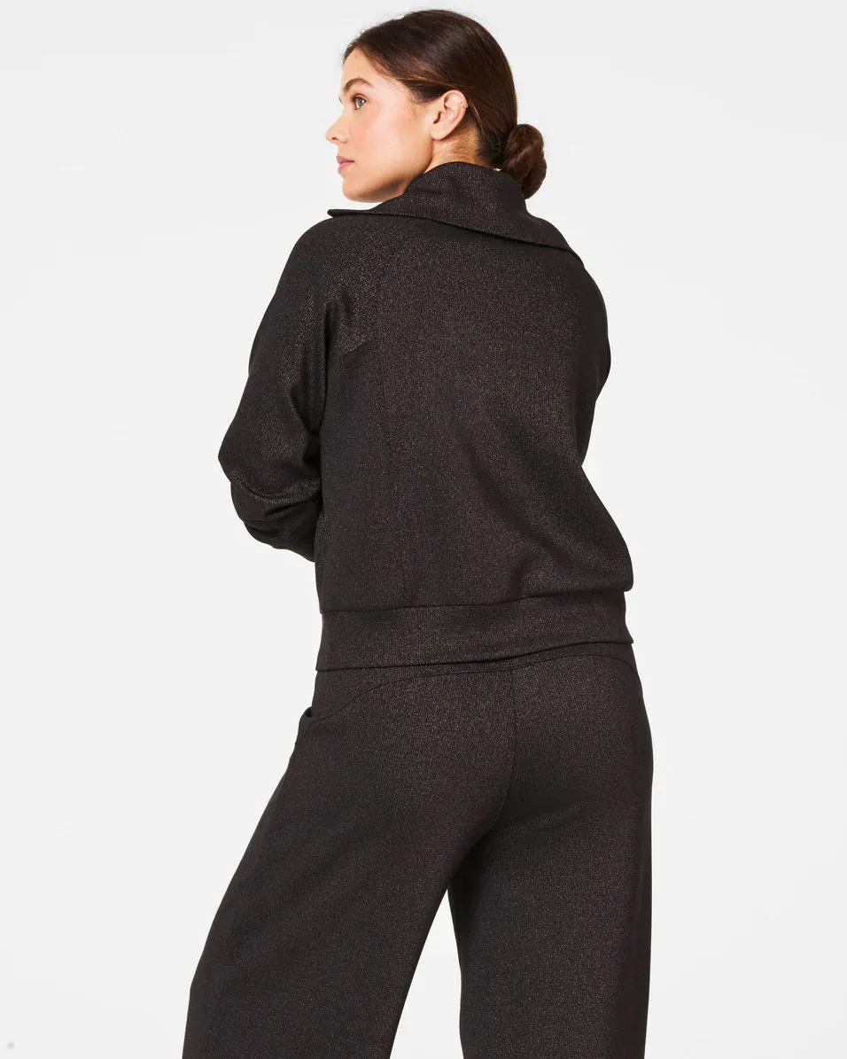 SPANX - AIRESSENTIALS HALF ZIP SHIMMER PULLOVER