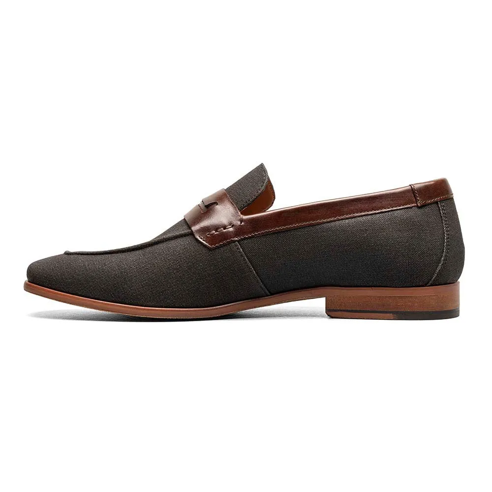 Stacy Adams Black Multi GILL Moc Toe Saddle Slip On Shoes