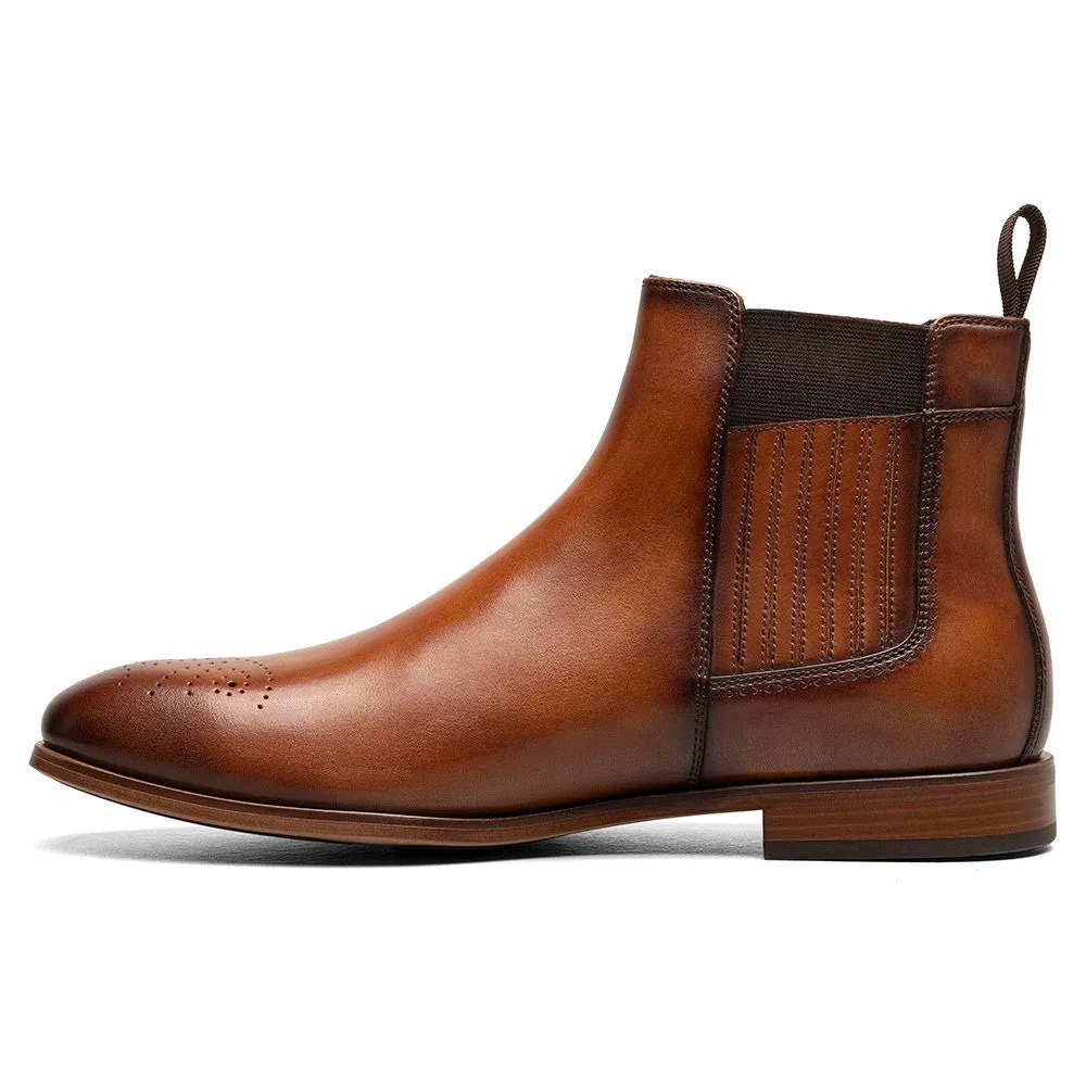 Stacy Adams Bradley Tan Men’s Plain Toe Chelsea Boots