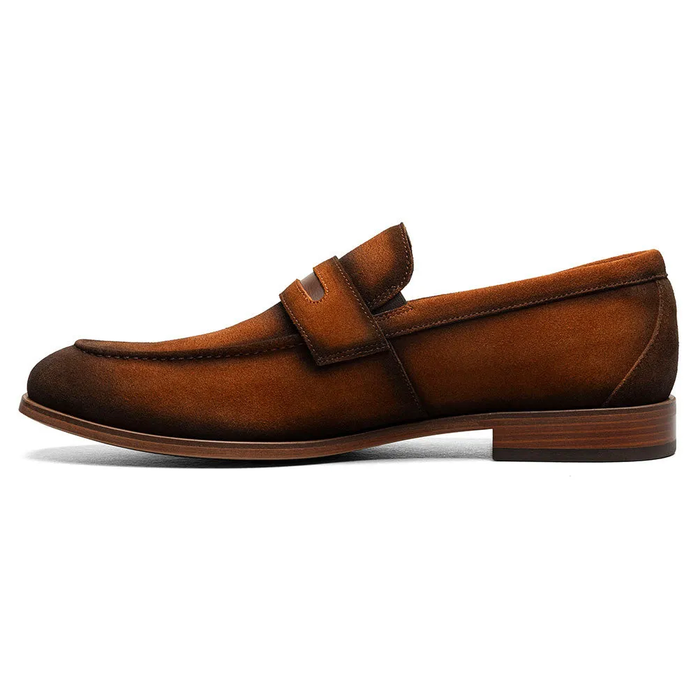 Stacy Adams Burke Copper Men’s Moc Toe Saddle Slip On Shoes