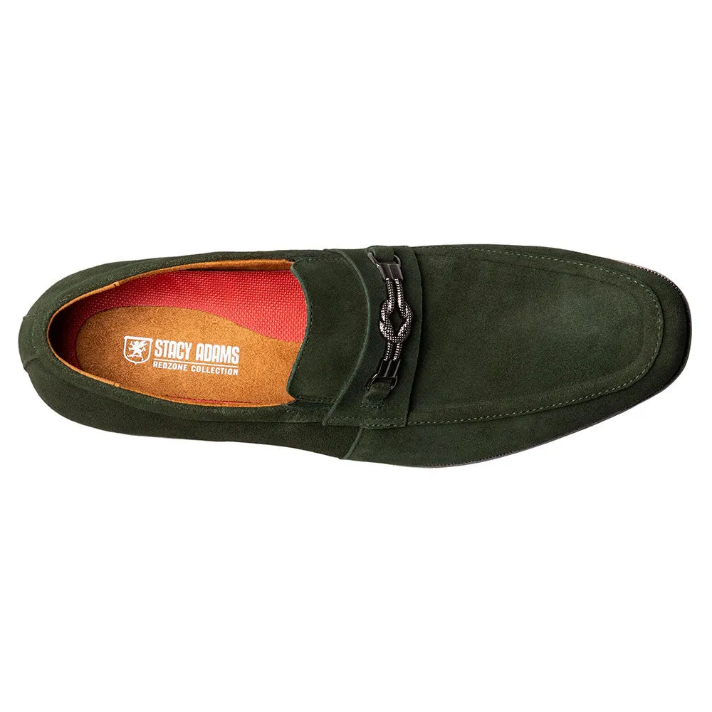 Stacy Adams Ravelle Washed Green Moc Toe Bit Slip On Shoes