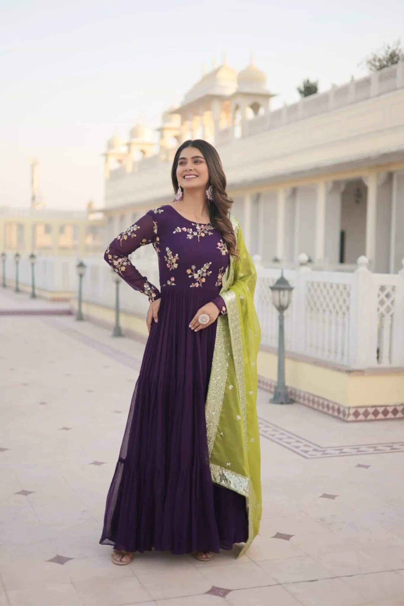 Stylish Premium Readymade Gown with Dupatta Set