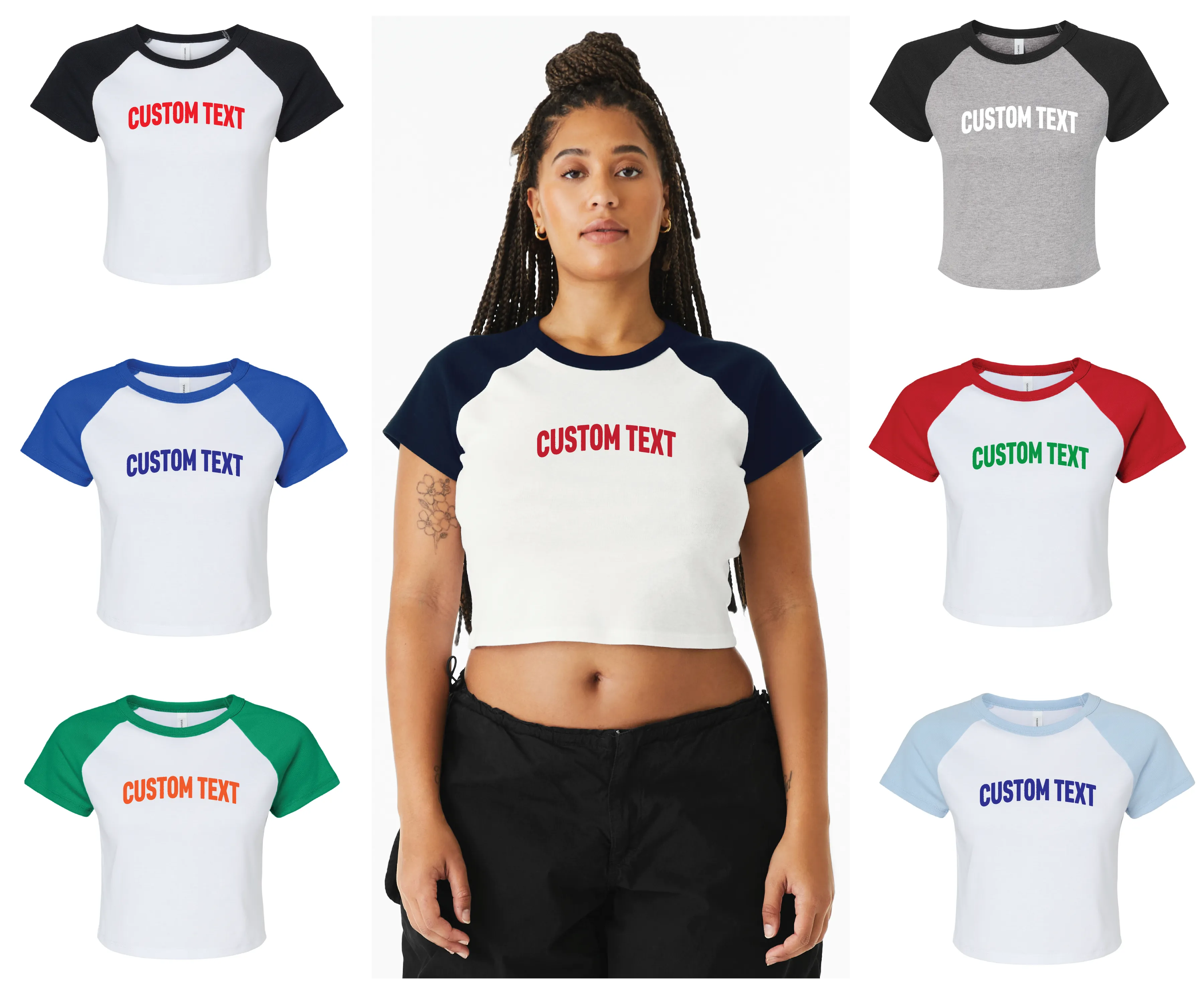 Tailgate Ready Baseball Tee Crop Top