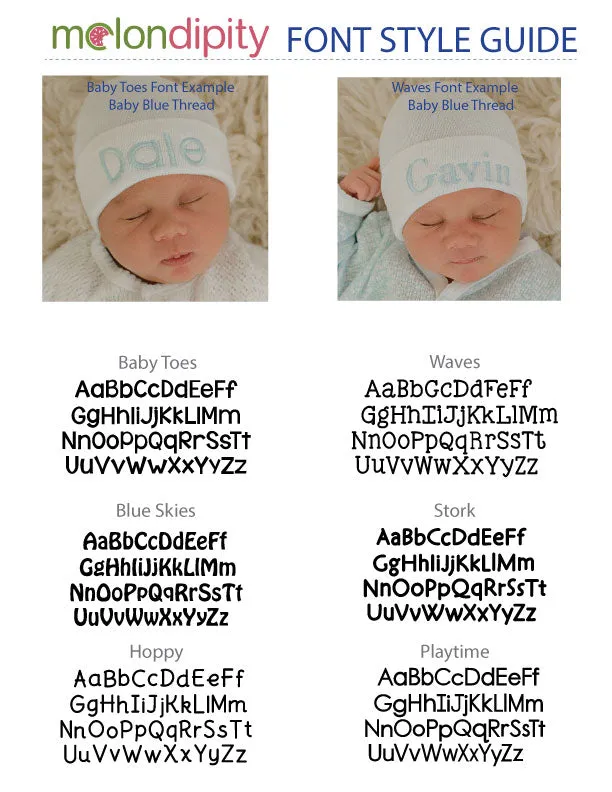 Tan and White Striped Personalized Newborn Baby Boy Hospital Nursery Beanie Hat With Bear Ears, Infant Hat