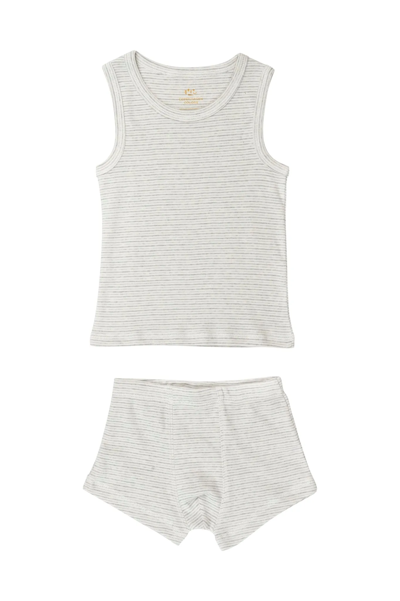 TANK-TOP AND BOXERSHORTS STRIPED - GREY STRIPE