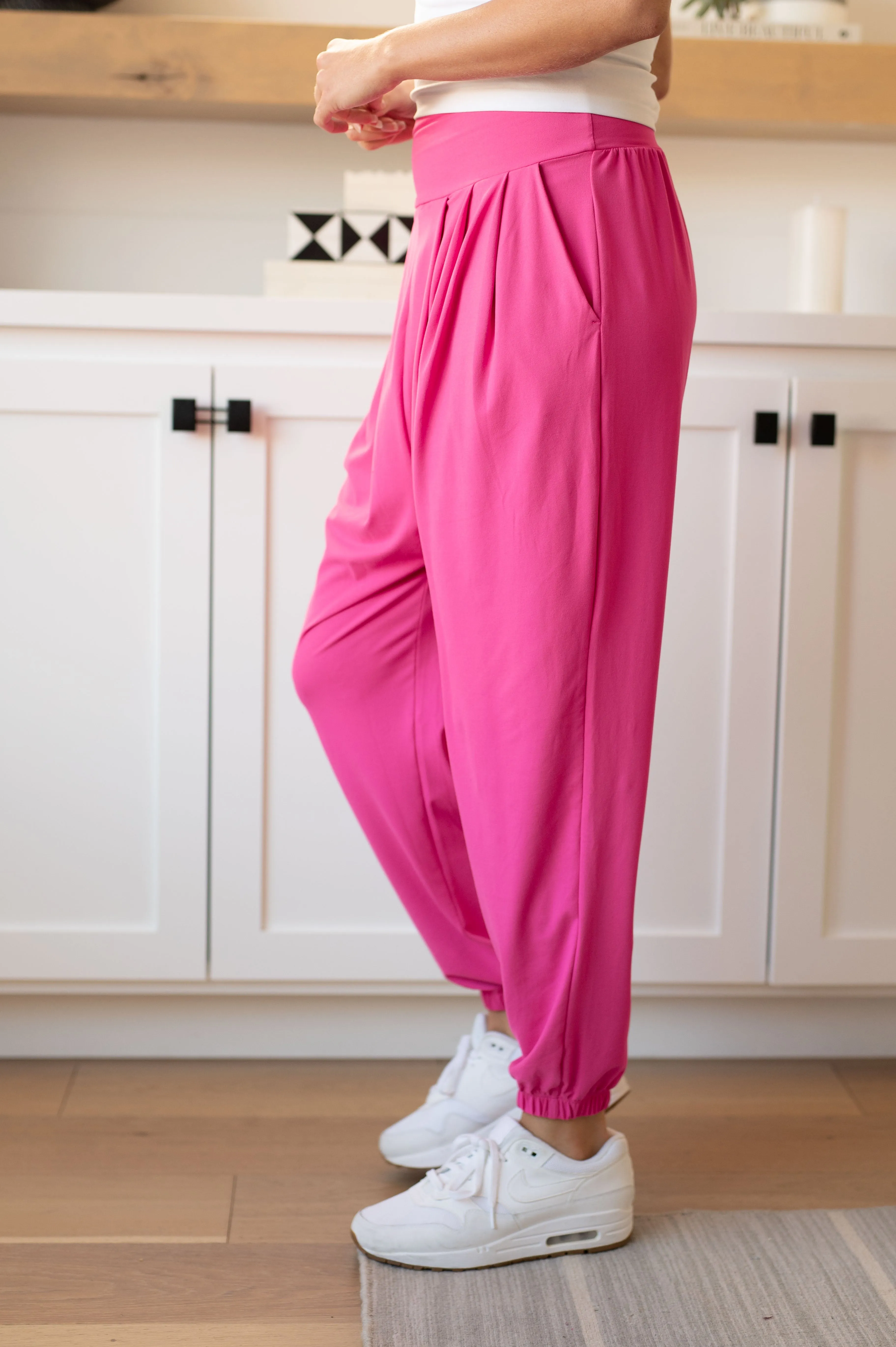 The Motive Slouch Jogger in Hot Pink