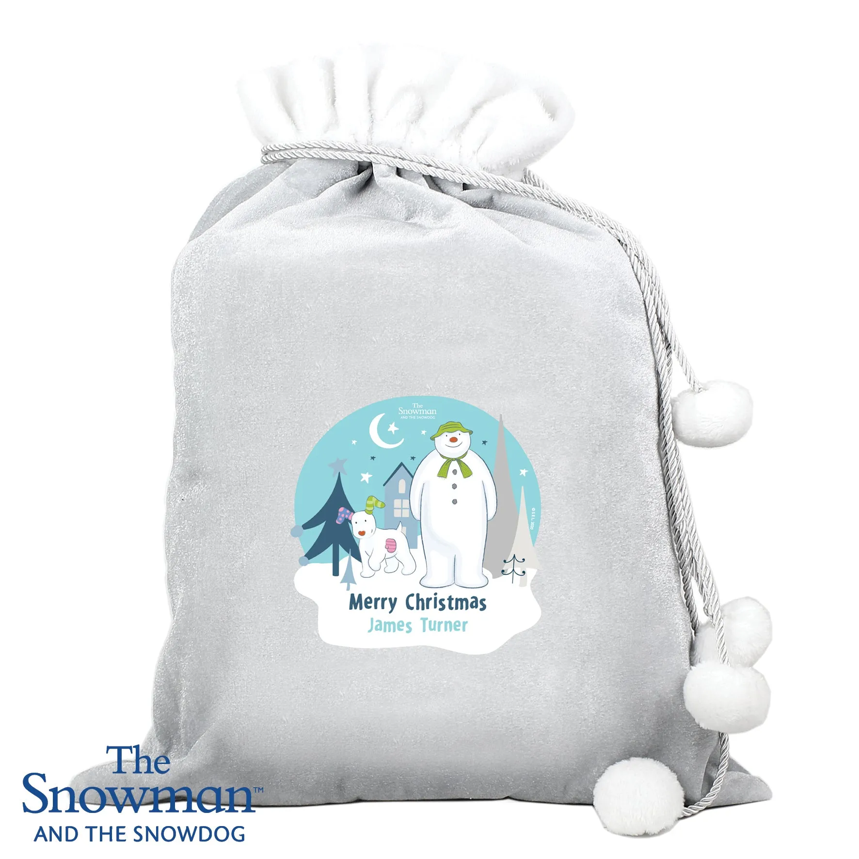 The Snowman and the Snowdog Santa Sack - Personalised