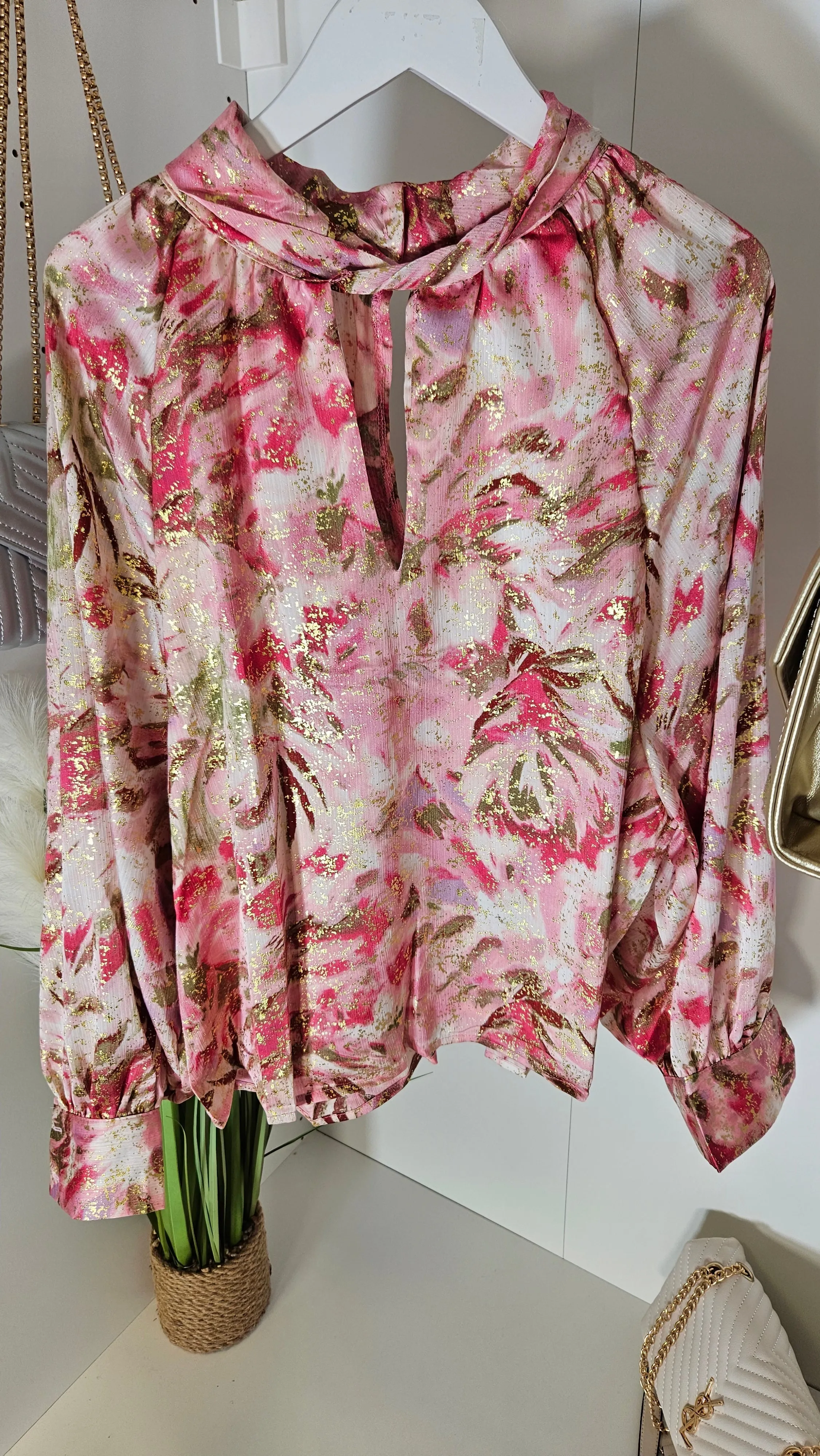 Trudie Shimmery Blouse - Pink