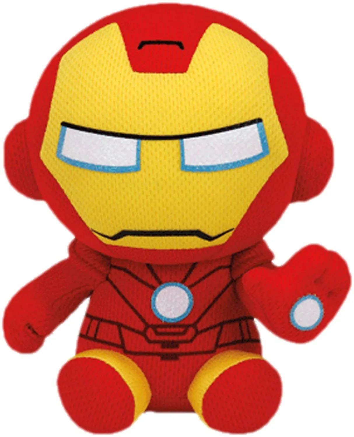 Ty Iron Man Plush Toy - Beanie Baby Stuffed Animal by Marvel Red/Yellow (Reg Size - 6 inches)