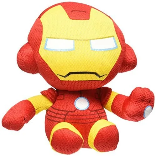 Ty Iron Man Plush Toy - Beanie Baby Stuffed Animal by Marvel Red/Yellow (Reg Size - 6 inches)