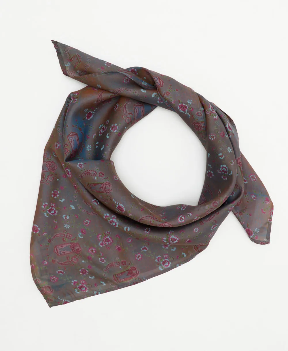 Vintage Silk Square Scarf - No. 240720