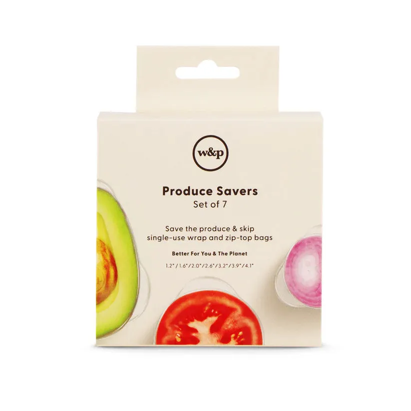 W&P Reusable Stretch Produce Savers - 7pk