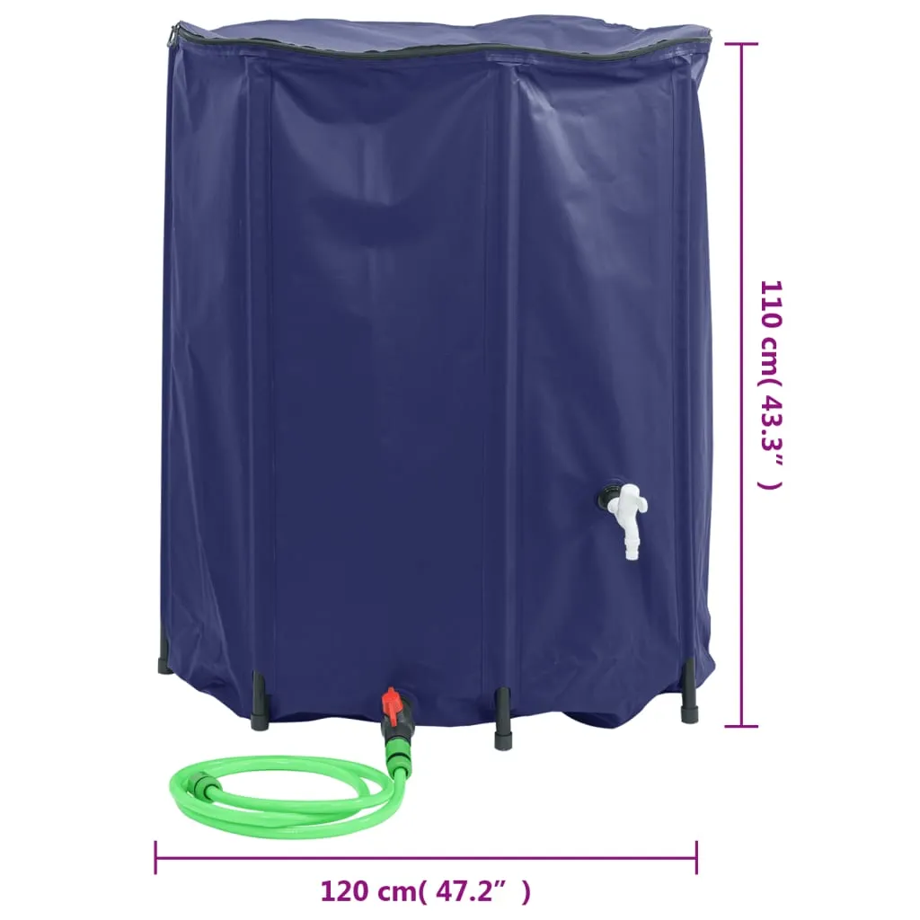 Water Tank with Tap Foldable 1250 L PVC