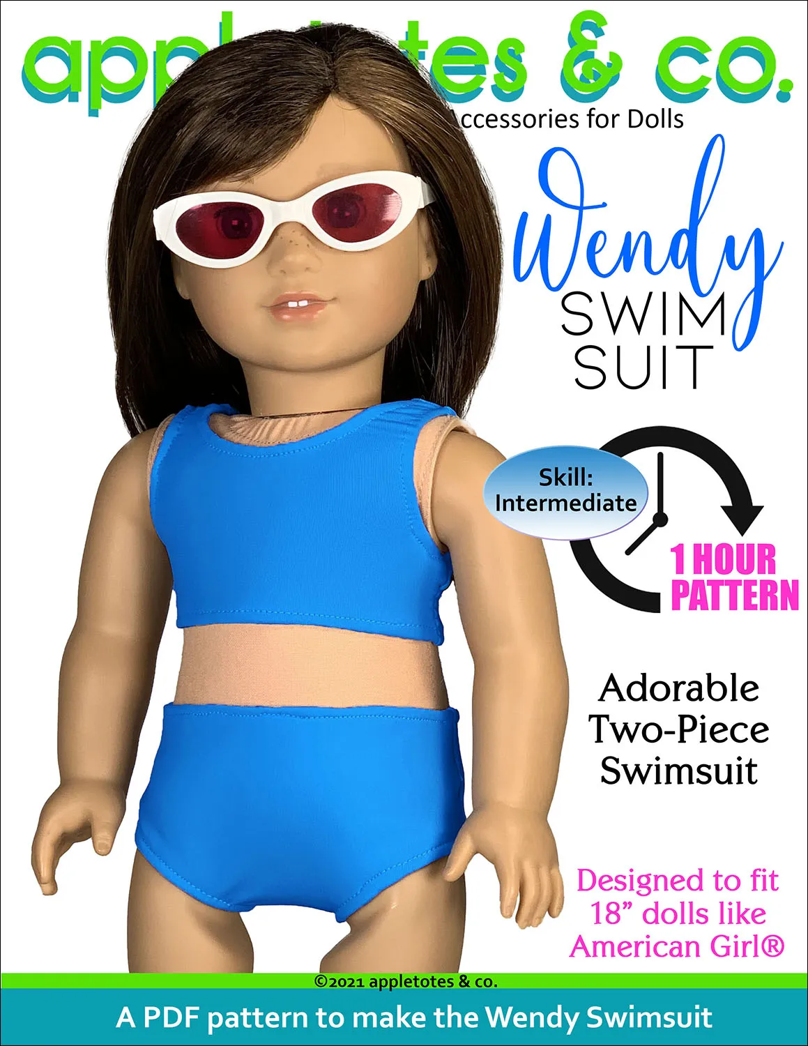 Wendy Swimsuit 18 Inch Doll Sewing Pattern