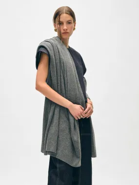 White   Warren - Cashmere Travel Wrap in Graphite Heather