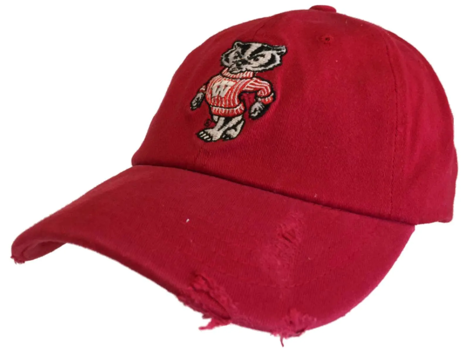 Wisconsin Badgers Retro Brand Red Secondary Rugged Flexfit Slouch Hat Cap