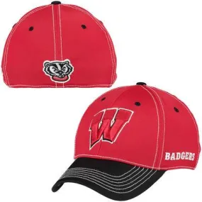 Wisconsin Badgers TOW Red Krossover Two-Tone Memory FLEXFIT Hat Cap (M/L)