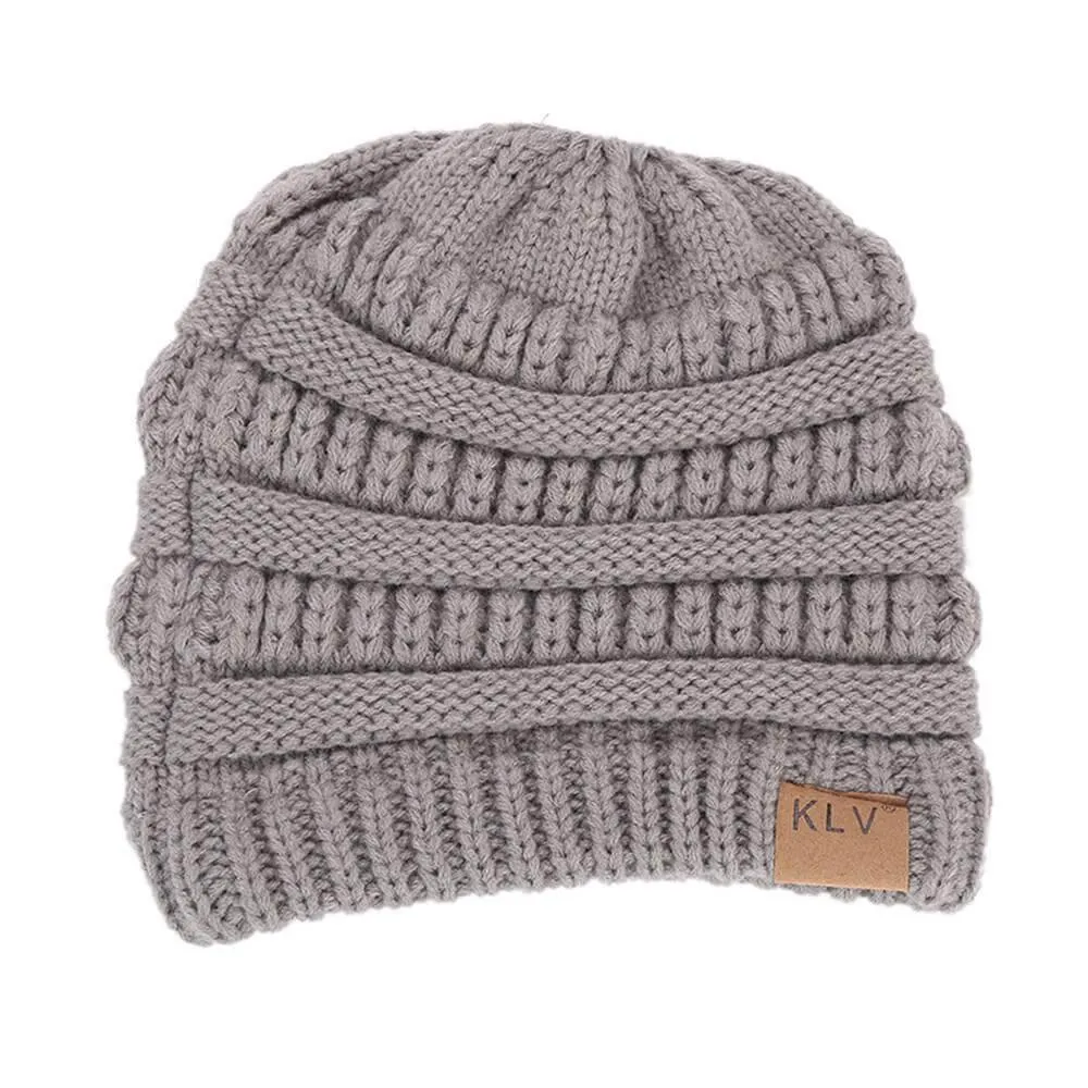 Women Baggy Warm Crochet Winter Wool Knit Ski Beanie