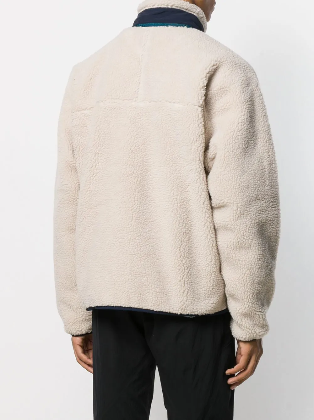 zip-up shearling jacket